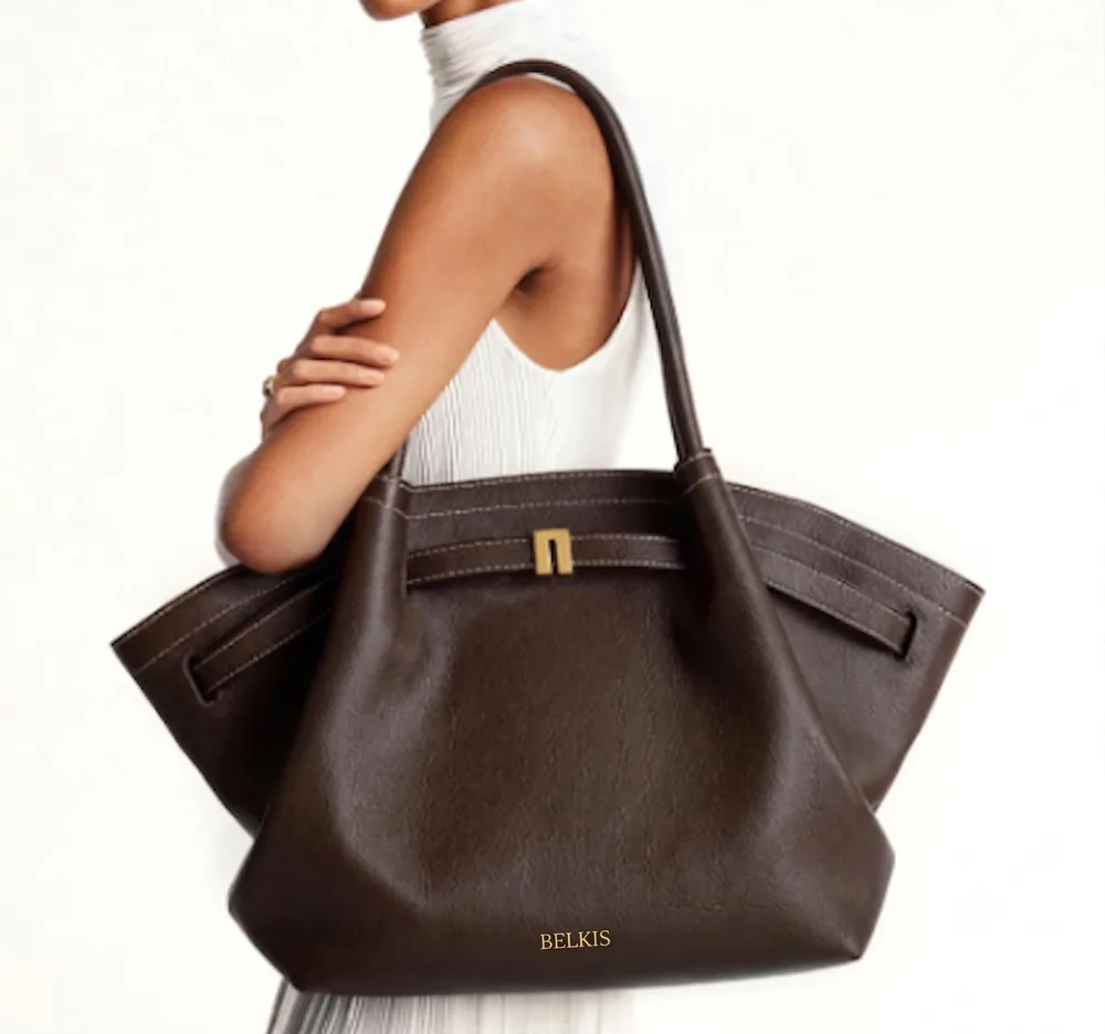The Weekend Tote, chestnut leather tote bag